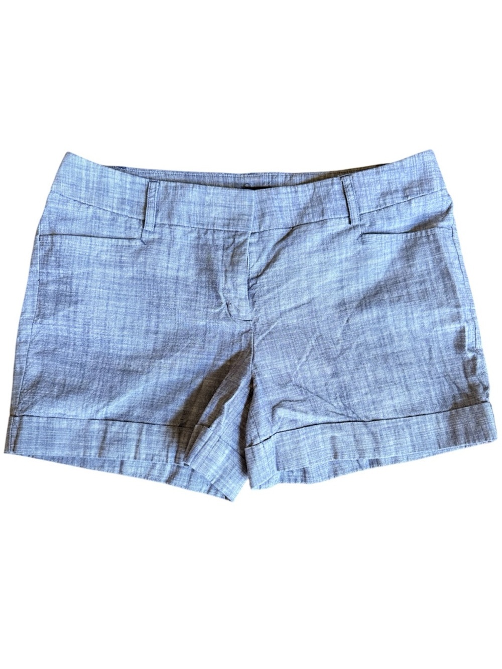 Express Light Blue Tailored Cotton-Blend Shorts